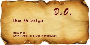 Dux Orsolya névjegykártya